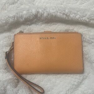 Michael Kors Camel Wristlet Clutch